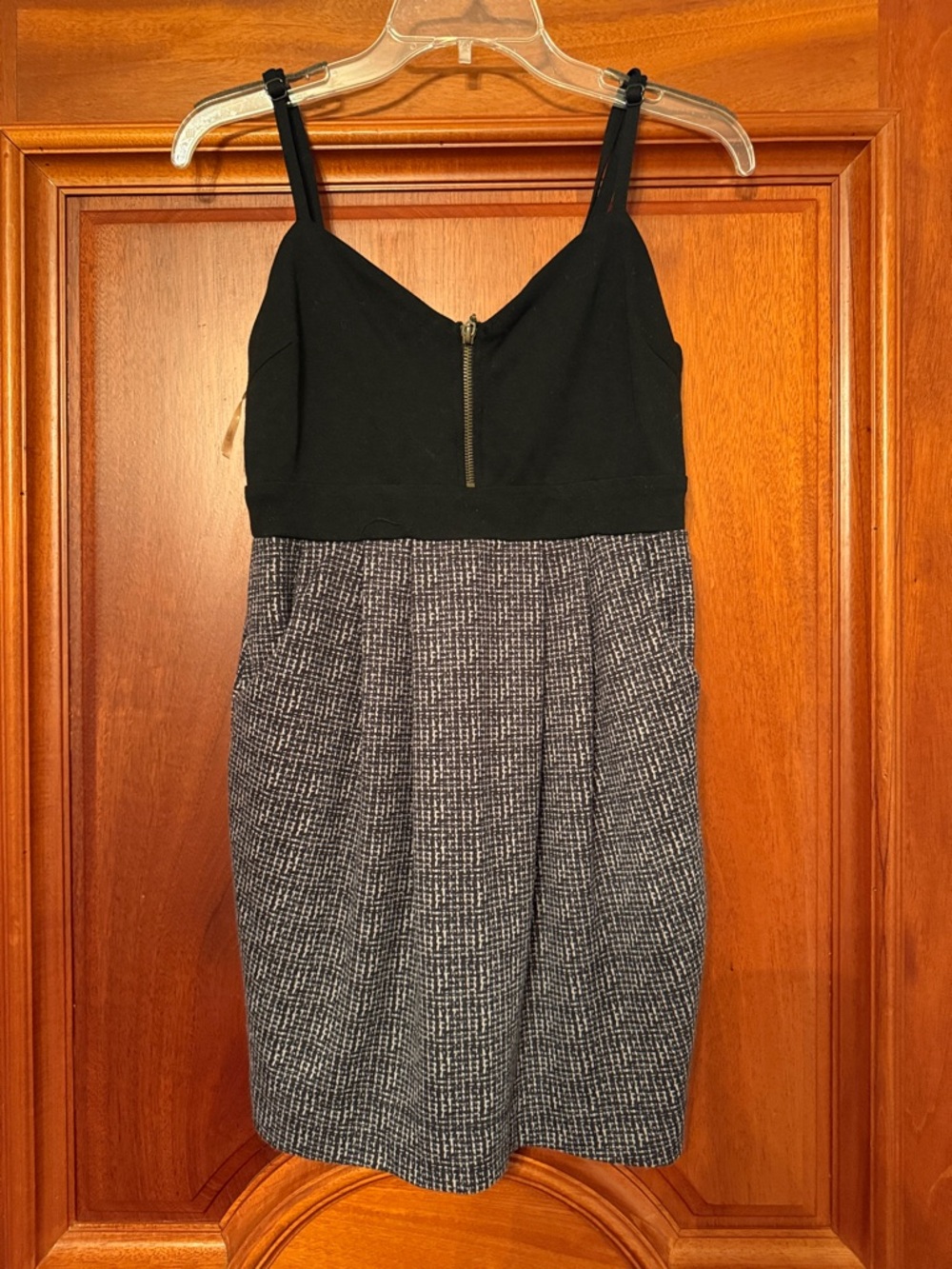 Forever 21 Black Bodice Gray Tweed Mini Dress
